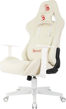 Кресло игровое A4Tech Bloody GC-570 белый сиденье белый с подголов. крестов. пластик пластик белый