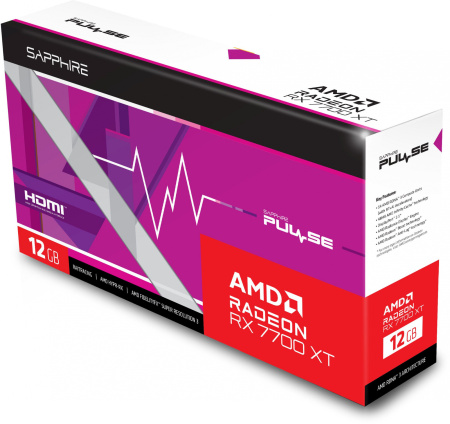 Видеокарта Sapphire PCI-E 4.0 11335-04-20G PULSE RX 7700 XT GAMING AMD RX7700XT 12Gb 192bit GDDR6 21