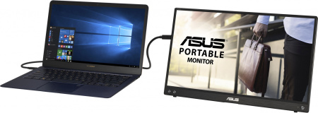 Монитор Asus 15.6" Portable MB16ACV темно-серый IPS LED 16:9 глянцевая 250cd 178гр/178гр 1920x1080 60Hz FHD USB 0.83кг