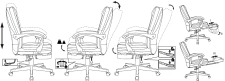Кресло руководителя Бюрократ CH-868N-BF черный эко.кожа крестов. пластик подст.для ног