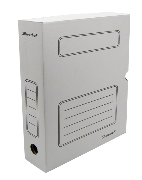 Короб архивный Silwerhof КА-75БЕЛЫЙ микрогофрокартон корешок 75мм 325x260х75мм белый