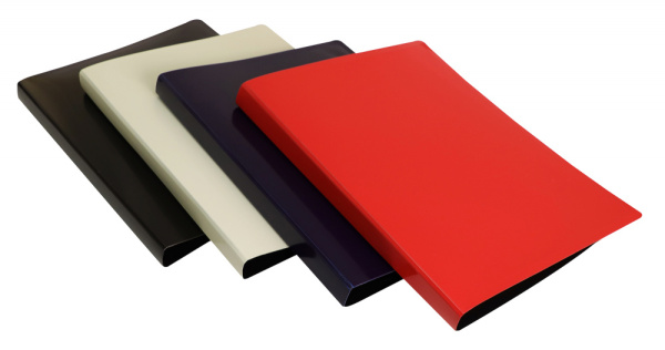 Папка метал.зажим Бюрократ DeLuxe DL07CBLCK A4 пластик 0.7мм кор.27мм черный