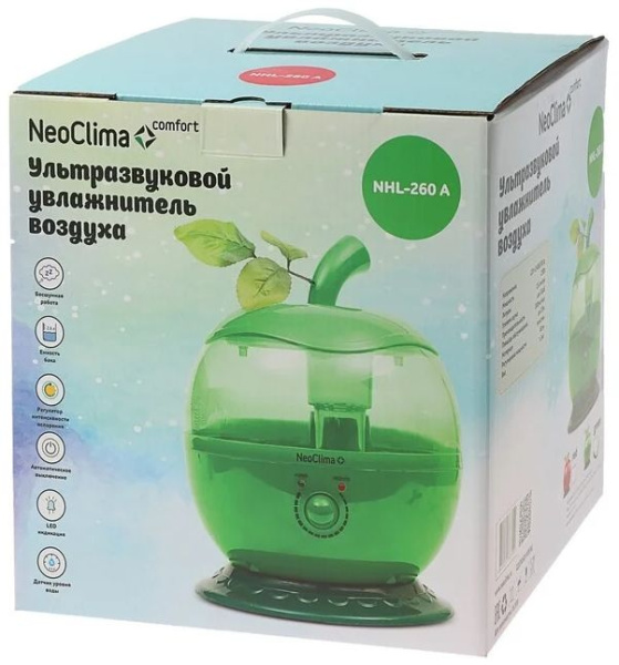 Увлажнитель воздуха Neoclima NHL-260A 25Вт (ультразвуковой) зеленый