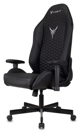 Кресло игровое Knight Neon черный соты эко.кожа с подголов. крестов. металл