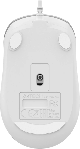 Мышь A4Tech Fstyler FM26 серебристый/белый оптическая (1600dpi) USB для ноутбука (4but)