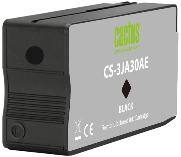 Картридж струйный Cactus CS-3JA30AE 963XL черный (58мл) для HP OfficeJet Pro 9010/9010e/9012/9014/9015/9016/9019