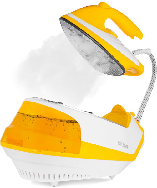Парогенератор Kitfort КТ-9135-1 2000Вт желтый/белый