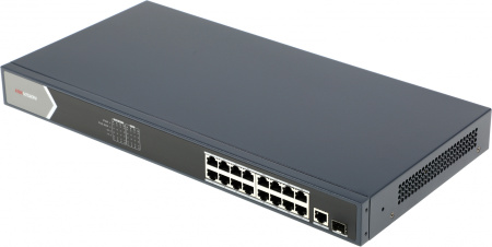 Коммутатор Hikvision DS-3E0518P-E 17G 1SFP 16PoE+ 230W неуправляемый