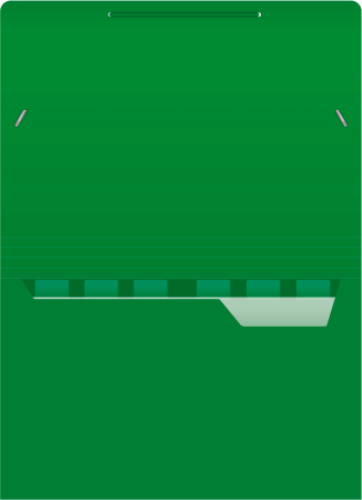 Портфель Бюрократ -BPR6GRN 6 отдел. A4 пластик 0.7мм зеленый
