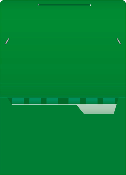 Портфель Бюрократ -BPR6GRN 6 отдел. A4 пластик 0.7мм зеленый