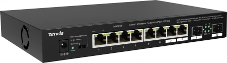 Коммутатор Tenda TEM2010F (L2) 8x2.5Гбит/с 2SFP неуправляемый