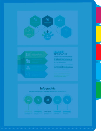 Папка-уголок Бюрократ -E366 5 уровн. A4 пластик 0.15мм ассорти
