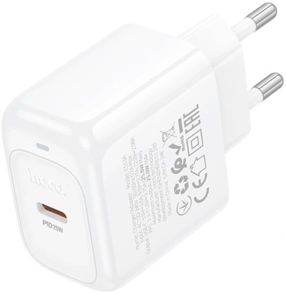Сетевое зар./устр. Hoco CS53A Surplus 25W 3A (PD) USB Type-C универсальное белый (31488)
