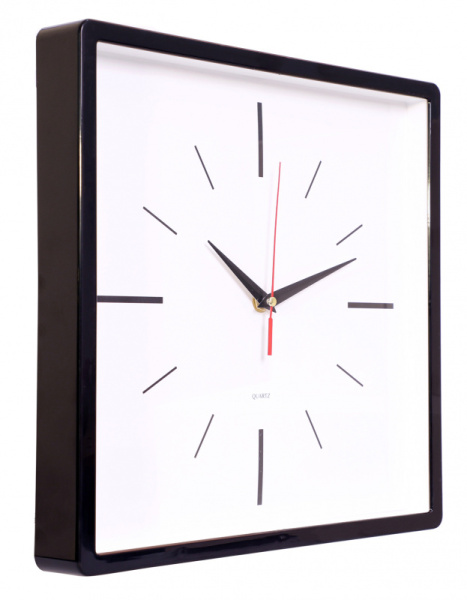 Часы настенные аналоговые Бюрократ WallC-S61P D30см черный (WALLC-S61P30/BLACK)