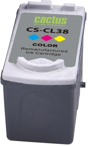Картридж струйный Cactus CS-CL38 CL-38 многоцветный (9мл) для Canon Pixma iP1800/iP1900/iP2500/iP2600/MP140/MP190/MP210/MP220/MP470/MX300/MX310
