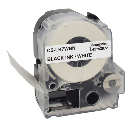 Картридж ленточный Cactus CS-LK7WBN LK-7WBN черный на белом для Epson LW1000P/Z700/Z900