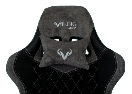 Кресло игровое Zombie VIKING 7 KNIGHT Fabric черный текстиль/эко.кожа с подголов. крестов. металл