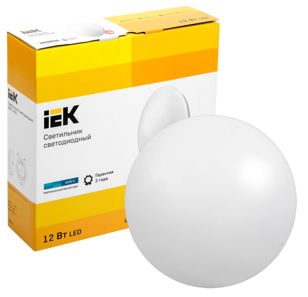 Светильник IEK 12Вт 4000K белый (LDPB0-1001-12-4000-K01)