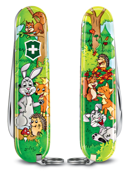 Нож перочинный Victorinox My First Victorinox Rabbit Edition (0.2373.E2) 84мм 9функц. зеленый/рисунок карт.коробка