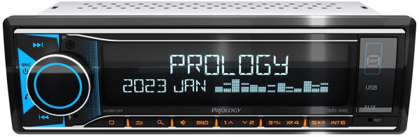 Автомагнитола Prology CMD-340 1DIN 4x55Вт v4.2 AUX ПДУ RDS (PRCMD340)