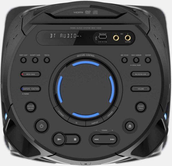 Минисистема Sony MHC-V43D черный CD CDRW DVD DVDRW FM USB BT