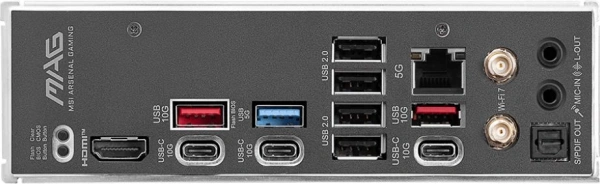 Материнская плата MSI MAG B850 TOMAHAWK MAX WIFI  SocketAM5 AMD B850 4xDDR5 ATX AC`97 8ch(7.1) 5Gigabit RAID+HDMI