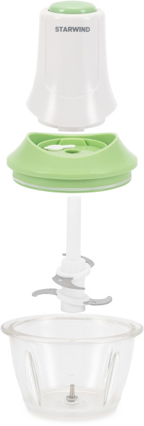 Измельчитель электрический Starwind SCG2011 1л. 300Вт белый/бирюзовый