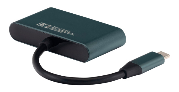 Устройство чтения карт памяти Type C Digma CR-СA2512-G серый