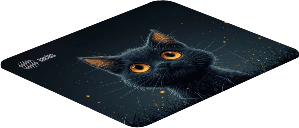 Коврик для мыши Cactus Black Cat черный/рисунок 250x200x3мм (CS-MP-D09S)