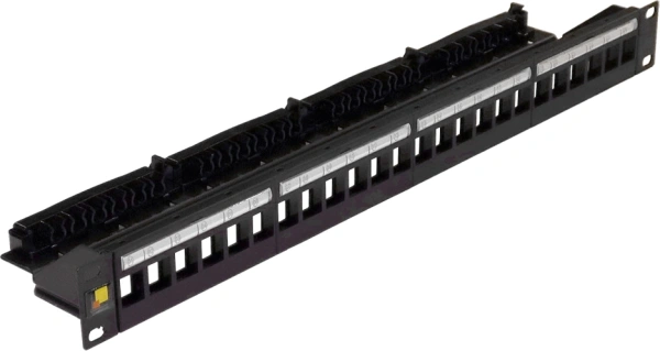 Патч-панель наборная Lanmaster LAN-PPN24OK-UTP 19" 1U 24xRJ45 UTP