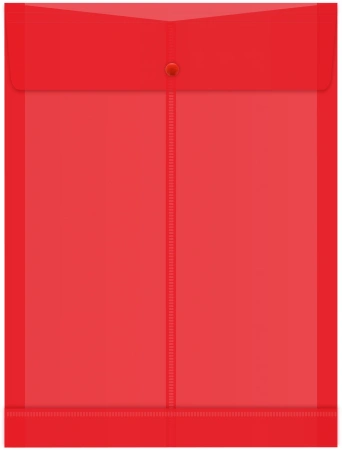 Конверт на кнопке Бюрократ -PK870 A4 вертик. расшир. пластик 0.18мм ассорти