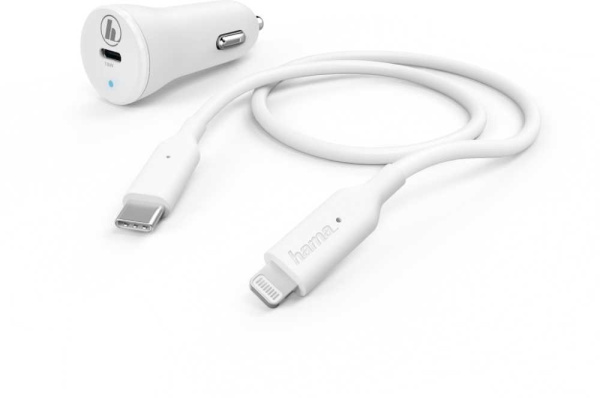 Комплект зар./устр. Hama H-183297 3A (PD) USB Type-C для Apple белый (00183297)