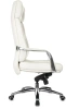 Кресло руководителя Бюрократ _DAO белый кожа крестов. алюминий