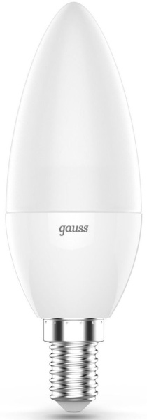 Лампа светодиодная Gauss 103101406 6Вт цок.:E14 свеча 220B св.свеч.RGB (упак.:1шт)