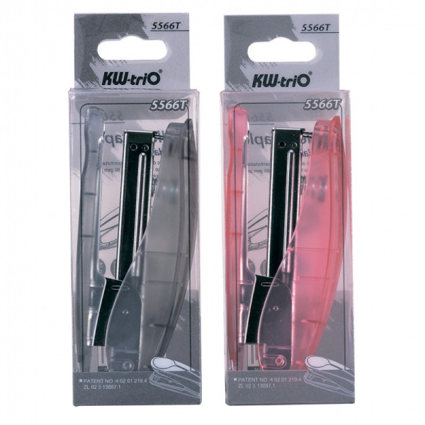 Степлер Kw-Trio 5566 Half-strip Pollex 24/6 26/6 (20листов) встроенный антистеплер ассорти 105скоб