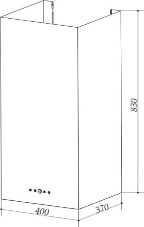 Вытяжка каминная Weissgauff Irida черный управление: кнопочное (1 мотор)