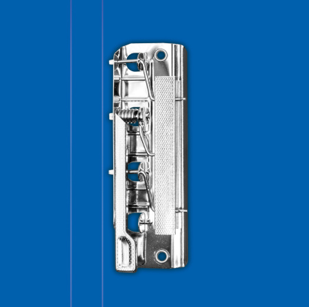 Папка метал.зажим Бюрократ -PZ07CBLUE A4 пластик 0.7мм внут.и торц.карм синий