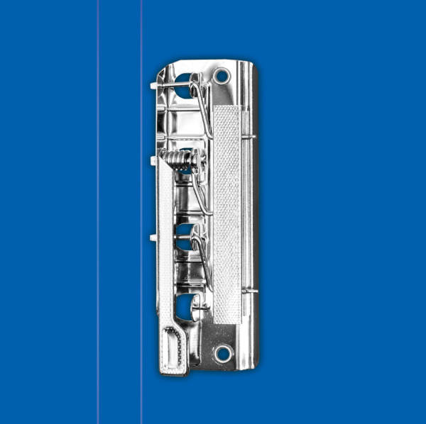 Папка метал.зажим Бюрократ -PZ07CBLUE A4 пластик 0.7мм внут.и торц.карм синий
