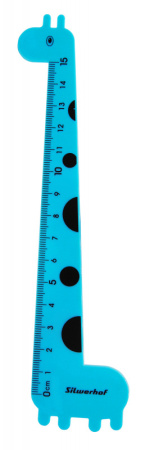 Линейка Silwerhof Zoo 160188 пластик дл.15см