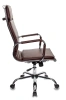Кресло руководителя Бюрократ Ch-993 коричневый эко.кожа крестов. металл хром