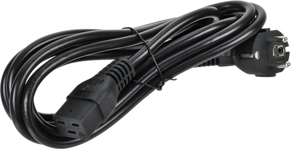 Шнур питания ITK PC-C19D-3M C19-Schuko проводник.:3x1.5мм2 3м 230В 16А черный