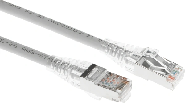 Патч-корд WRline WR-PC-RJ45-FTP-5E-1-GY FTP RJ-45 вил.-вилка RJ-45 кат.5E 1м серый LSZH