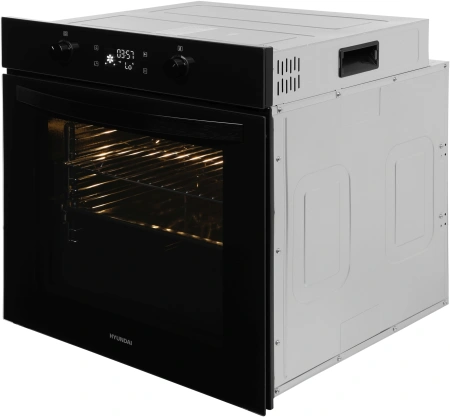 Духовой шкаф Электрический Hyundai HEO 6646 BG черное стекло