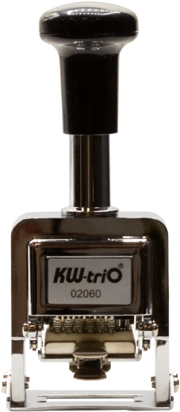 Нумератор Kw-Trio 20600 металл корп.:серебристый автоматический 6разр. 1стр.