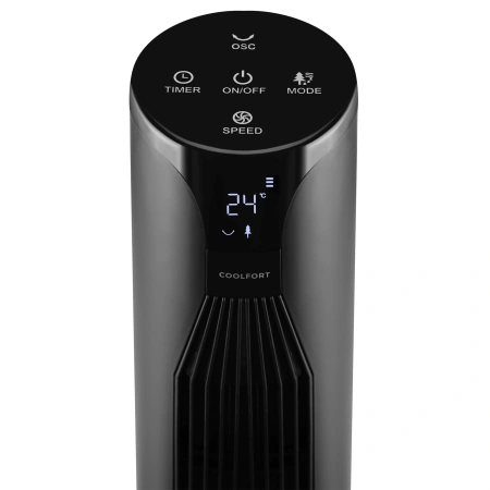 Вентилятор напольный Coolfort CF-2043 55Вт скоростей:3 ПДУ черный