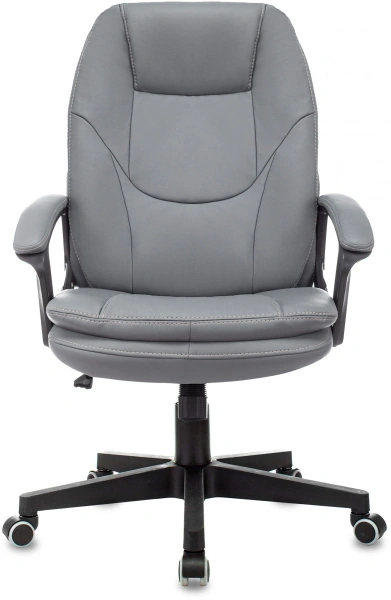Кресло руководителя Бюрократ CH-868N серый эко.кожа крестов. пластик