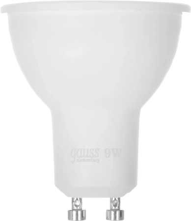 Лампа светодиодная Gauss Spotlight Elementary 9Вт цок.:GU10 спот 220B 4100K св.свеч.бел.нейт. MR16 (упак.:1шт) (13629)
