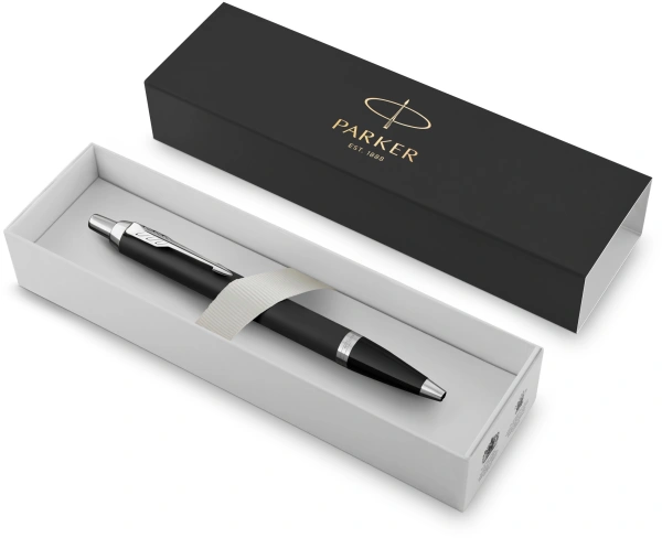 Ручка шариков. Parker IM Essential K319 (CW2143632) Matte Black CT M син. черн. подар.кор.