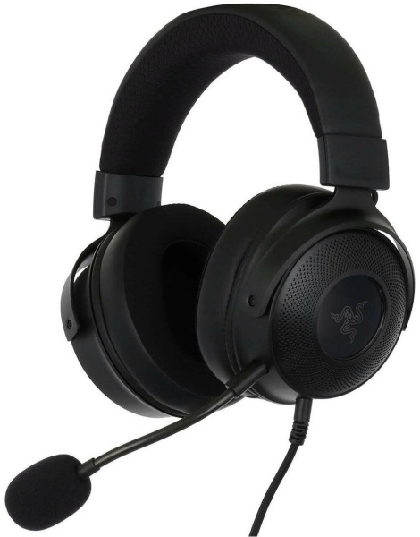 Наушники с микрофоном Razer Kraken V3 HyperSense черный 2м мониторные оголовье (RZ04-03770100-R3M1)
