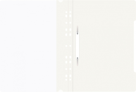 Папка-скоросшиватель Бюрократ PS-P20WH A4 прозрач.верх.лист боков.перф. пластик белый